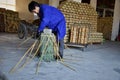 ANHUI PROVINCE, CHINA Ã¢â¬â CIRCA OCTOBER 2017: Men working inside a tea factory Royalty Free Stock Photo